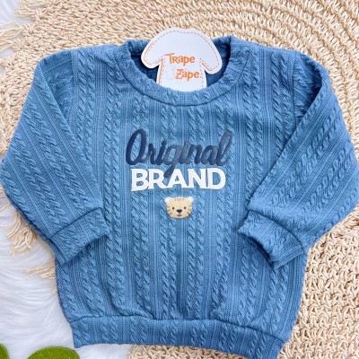 Conj. Casaco Original Brand e Calça de Moletom - Azul Jeans